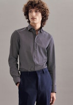 Slim Business Hemd Print in Dunkelblau |  Seidensticker Onlineshop