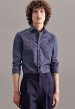 Slim Chemise casual Imprimé in Bleu Foncé |  Seidensticker Onlineshop