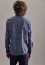 Slim Chemise casual Imprimé in Bleu Foncé |  Seidensticker Onlineshop