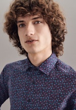 Slim Chemise casual Imprimé in Bleu Foncé |  Seidensticker Onlineshop