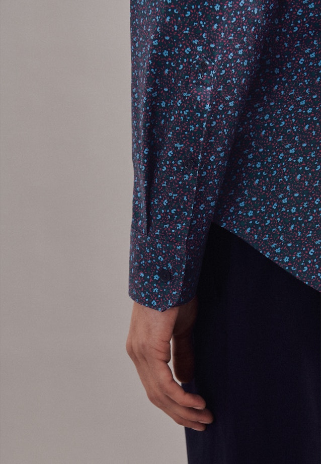Slim Chemise casual Imprimé in Bleu Foncé |  Seidensticker Onlineshop