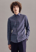 Slim Chemise casual Imprimé in Bleu Foncé |  Seidensticker Onlineshop