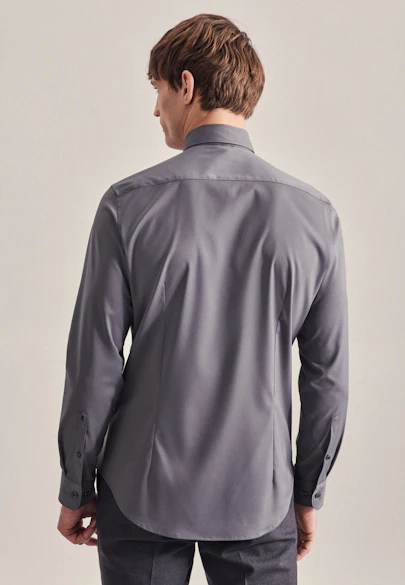 Slim Performance-Hemd Uni in Grau |  Seidensticker Onlineshop