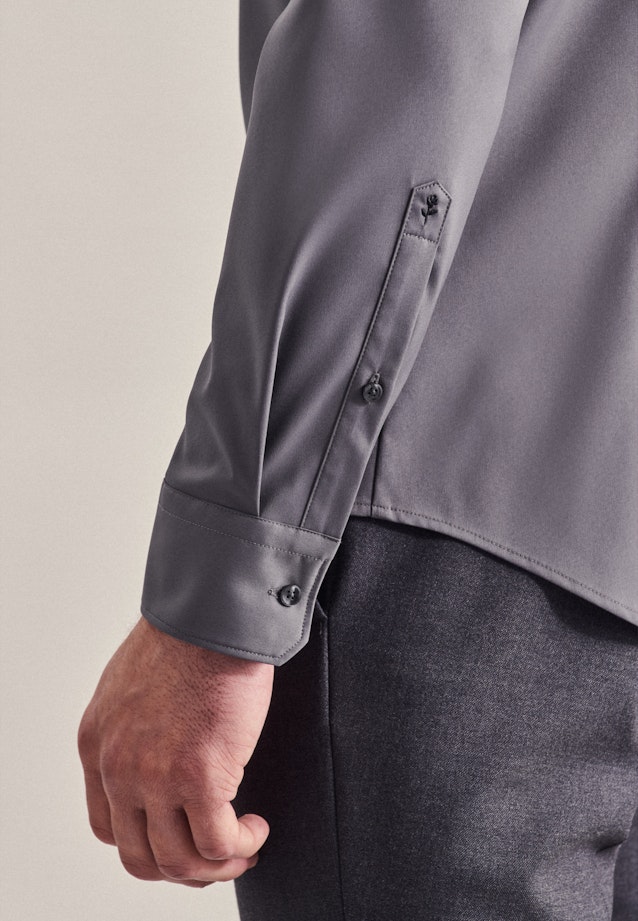 Slim Performance-Hemd Uni in Grau |  Seidensticker Onlineshop