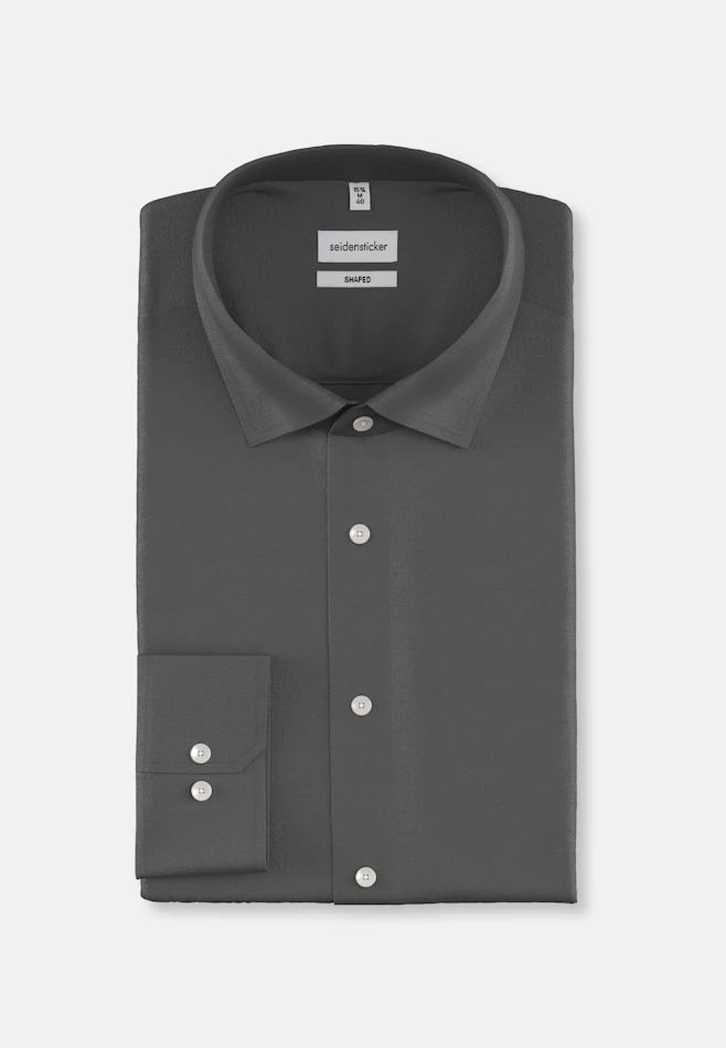 Slim Performance-Hemd Uni in Grau | Seidensticker Onlineshop