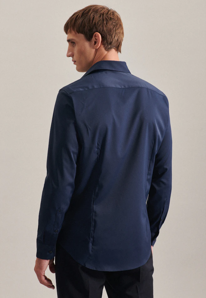 Slim Performance shirt Uni in Dark Blue | Seidensticker online shop