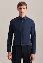 Slim Performance-Hemd Uni in Dunkelblau |  Seidensticker Onlineshop