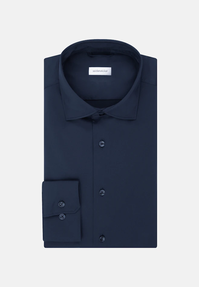 Slim Performance-Hemd Uni in Dunkelblau | Seidensticker Onlineshop