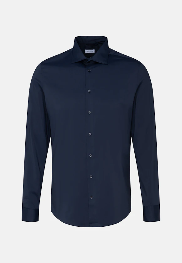 Slim Performance-Hemd Uni in Dunkelblau |  Seidensticker Onlineshop