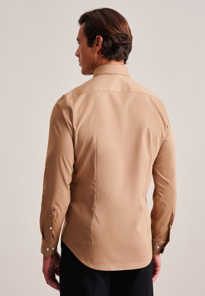 Performance shirt in Slim with Kent-Collar in Brown | Seidensticker online shop
