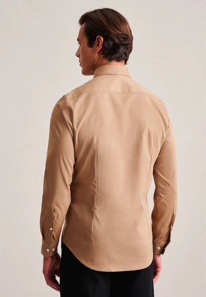 Slim Performance shirt Uni in Brown |  Seidensticker Onlineshop
