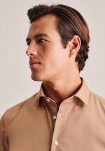 Performance shirt in Slim with Kent-Collar in Brown |  Seidensticker Onlineshop