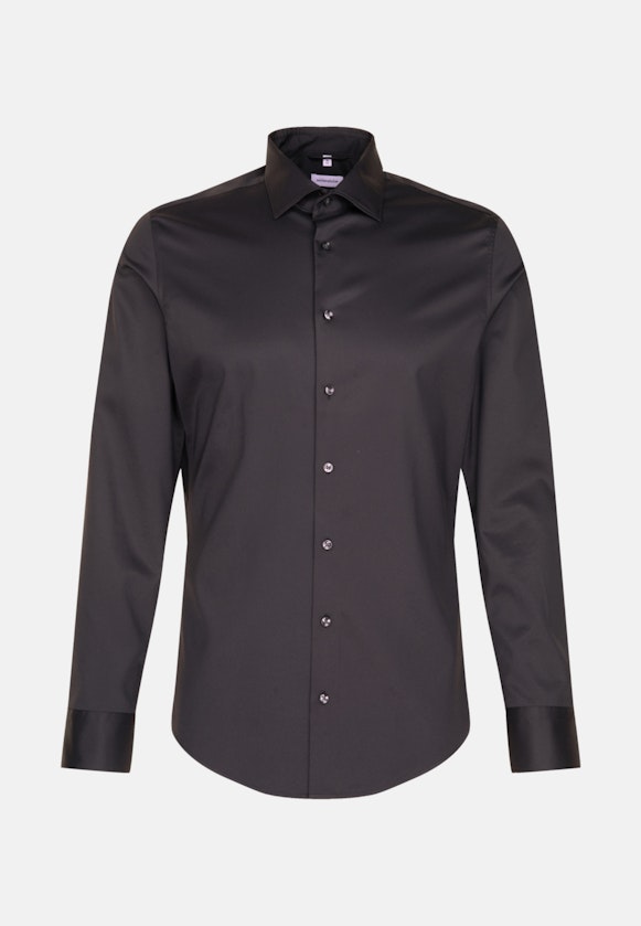 Slim Performance-Hemd Uni in Schwarz |  Seidensticker Onlineshop