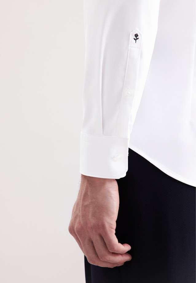 Slim Chemise Performance Uni in Blanc |  Seidensticker Onlineshop