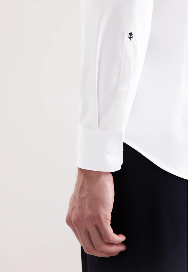 Slim Performance-Hemd Uni in Weiß |  Seidensticker Onlineshop