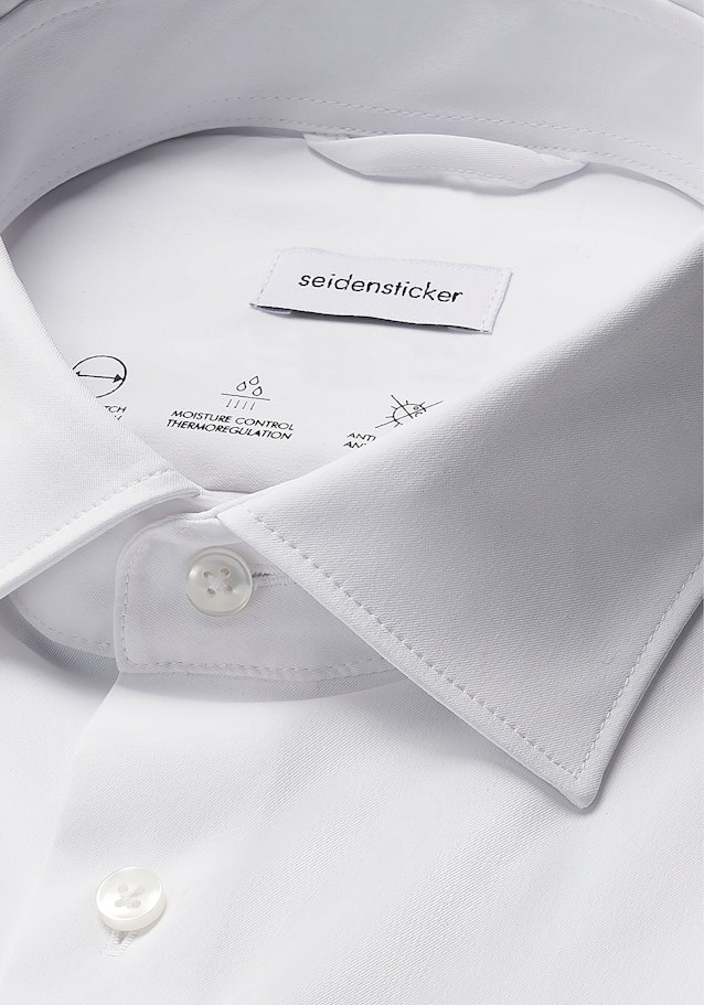 Slim Performance-Hemd Uni in Weiß | Seidensticker Onlineshop