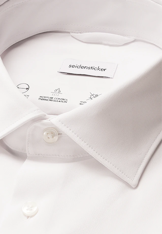Slim Performance-Hemd Uni in Weiß |  Seidensticker Onlineshop