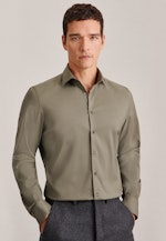 Performance shirt in Slim with Kent-Collar in Green |  Seidensticker Onlineshop