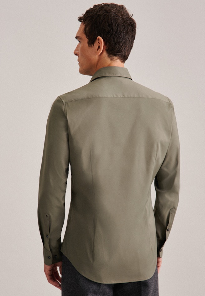 Slim Performance-Hemd Uni in Grün | Seidensticker Onlineshop
