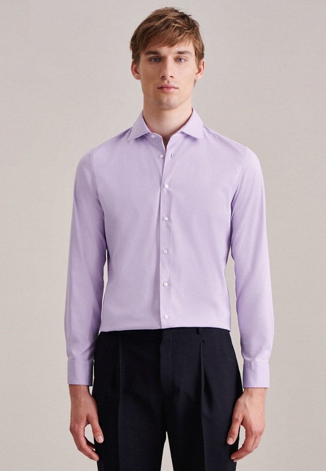 Chemise performance Slim Twill (sergé) Col Kent in Lilas |  Seidensticker Onlineshop