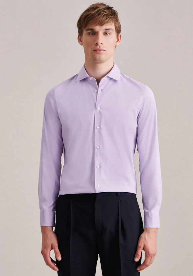 Slim Performance-Hemd Uni in Lila | Seidensticker Onlineshop