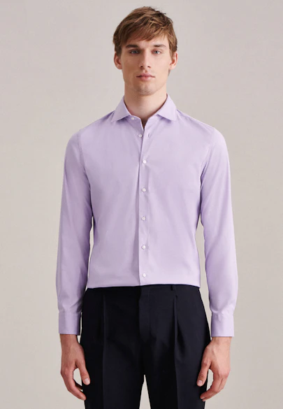 Slim Chemise Performance Uni in Lilas | Seidensticker Onlineshop