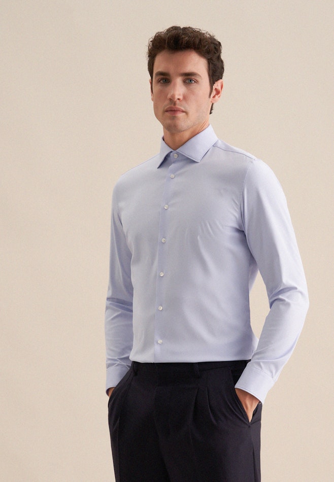 Performance shirt in Slim with Kent-Collar in Light Blue | Seidensticker online shop