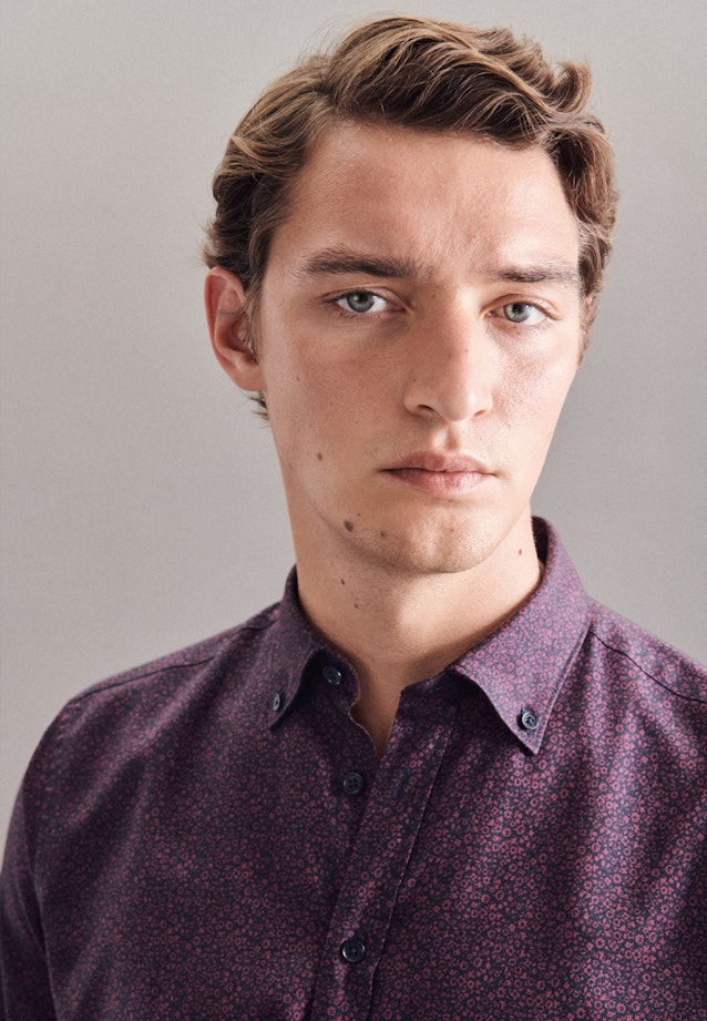 Regular Casual Shirt Print in Red |  Seidensticker Onlineshop