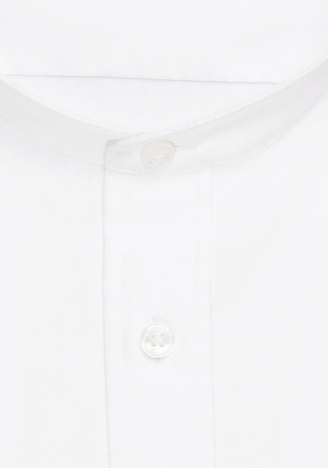 Bügelleichtes Twill Business Hemd in Regular mit Stehkragen in Weiß |  Seidensticker Onlineshop