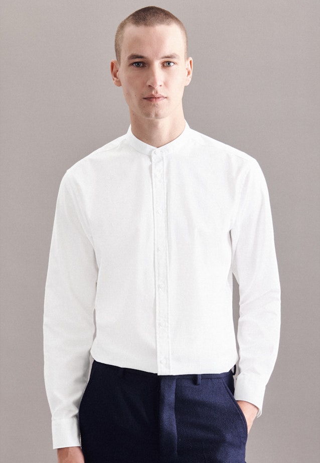 Regular Business Shirt Plain in White |  Seidensticker Onlineshop