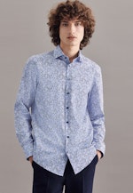 Shaped Business Shirt Print in Light Blue |  Seidensticker Onlineshop