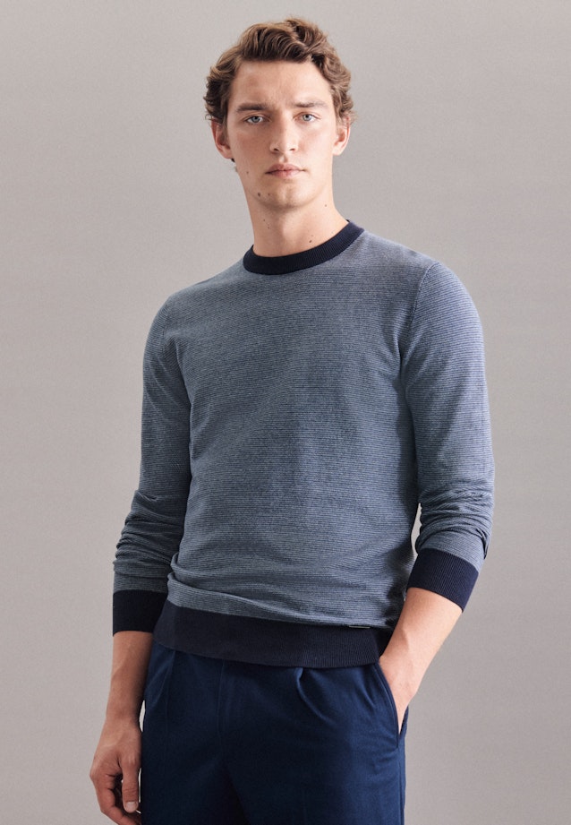 Pullover Streifen in Dunkelblau |  Seidensticker Onlineshop