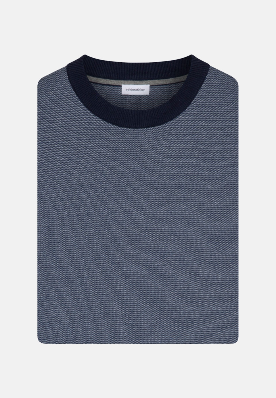 Rundhals Pullover 100% Baumwolle in Dunkelblau | Seidensticker Onlineshop