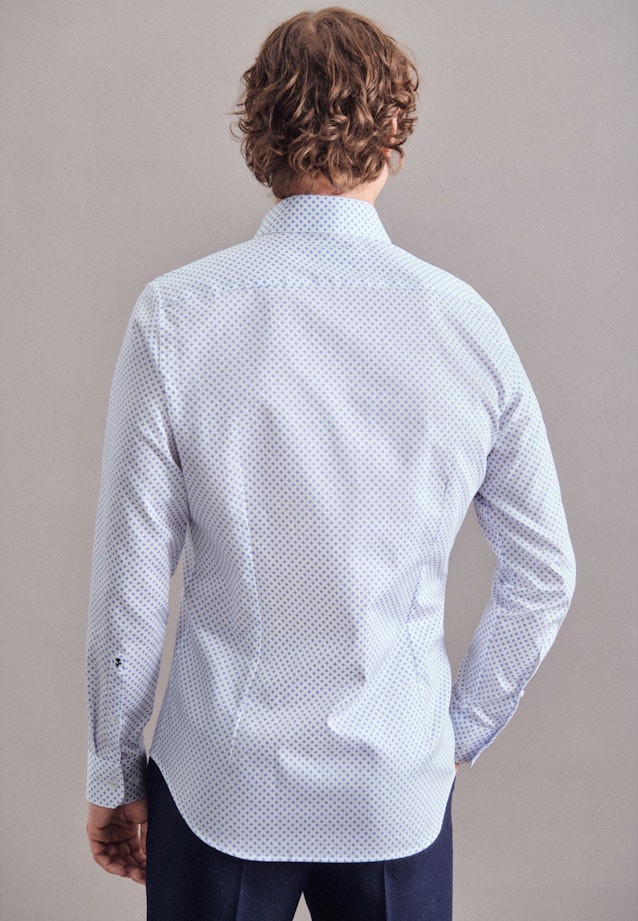 Slim Business Hemd Print in Hellblau |  Seidensticker Onlineshop