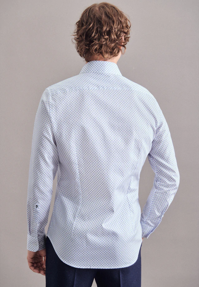 Slim Business Hemd Print in Hellblau |  Seidensticker Onlineshop