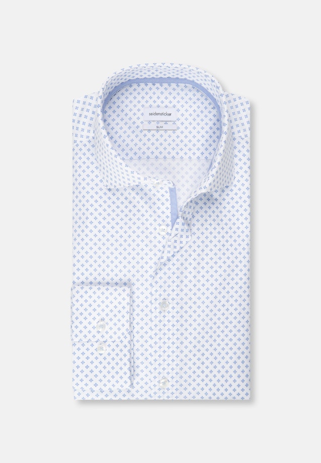 Slim Business Hemd Print in Hellblau |  Seidensticker Onlineshop