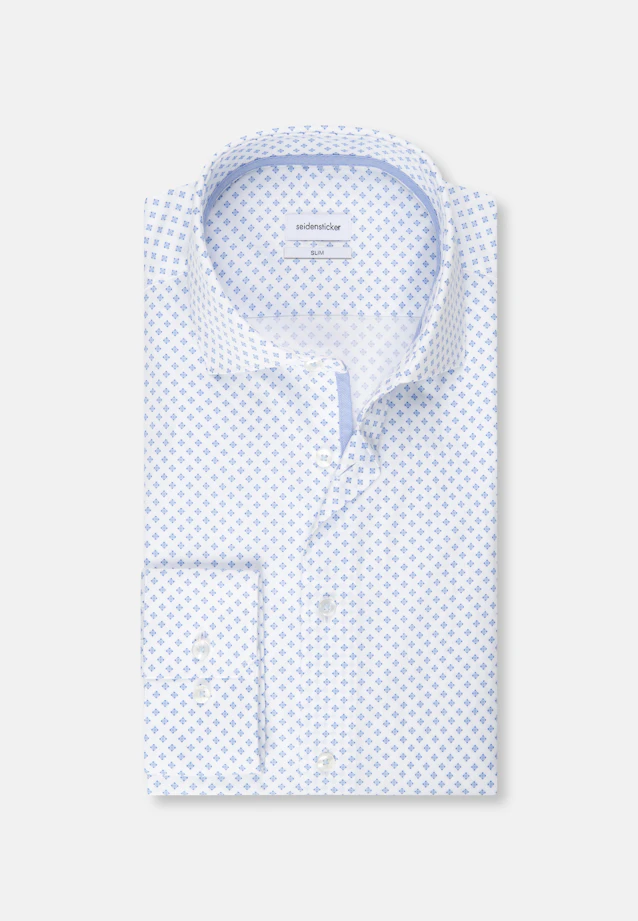 Slim Business Hemd Print in Hellblau |  Seidensticker Onlineshop