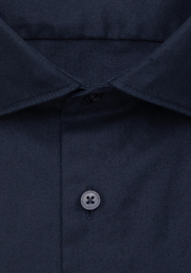 Easy-iron Twill Business Shirt in Slim with Kent-Collar in Dark Blue |  Seidensticker Onlineshop