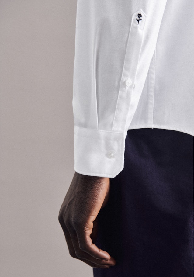 Easy-iron Twill Business Shirt in Slim with Kent-Collar in White |  Seidensticker Onlineshop