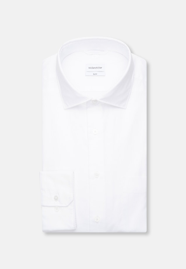 Slim Business Hemd Uni in Weiß |  Seidensticker Onlineshop