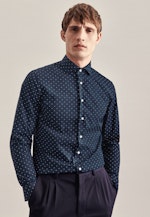 Chemise Business Slim Popeline Col Kent in Bleu Foncé |  Seidensticker Onlineshop