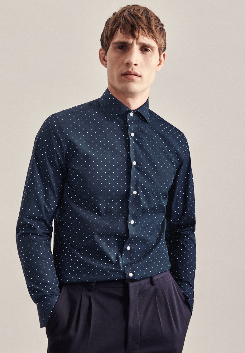 Business Shirt in Slim with Kent-Collar