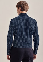 Chemise Business Slim Popeline Col Kent in Bleu Foncé |  Seidensticker Onlineshop