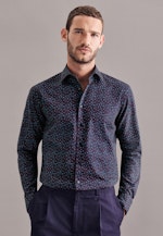 Casual Shirt in Regular with Kentkraag in Donkerblauw |  Seidensticker Onlineshop