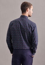 Regular Chemise casual Imprimé in Bleu Foncé |  Seidensticker Onlineshop