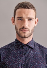 Regular Chemise casual Imprimé in Bleu Foncé |  Seidensticker Onlineshop