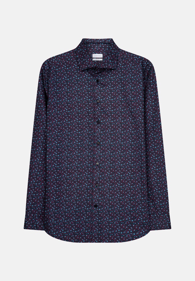 Regular Chemise casual Imprimé in Bleu Foncé |  Seidensticker Onlineshop