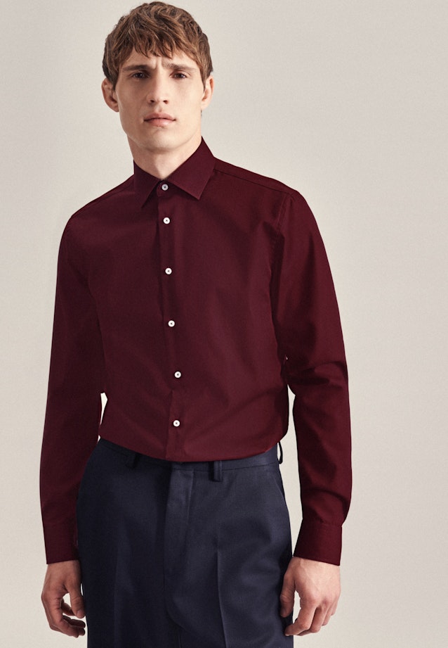 Shaped Business Hemd Uni in Rot |  Seidensticker Onlineshop