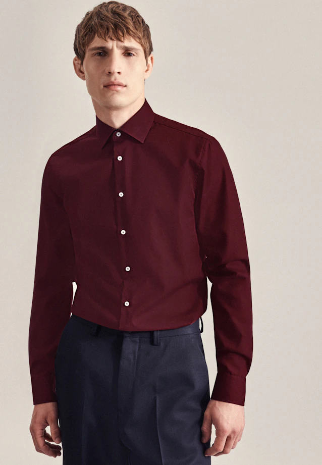 Shaped Chemise Business uni in Rouge |  Seidensticker Onlineshop