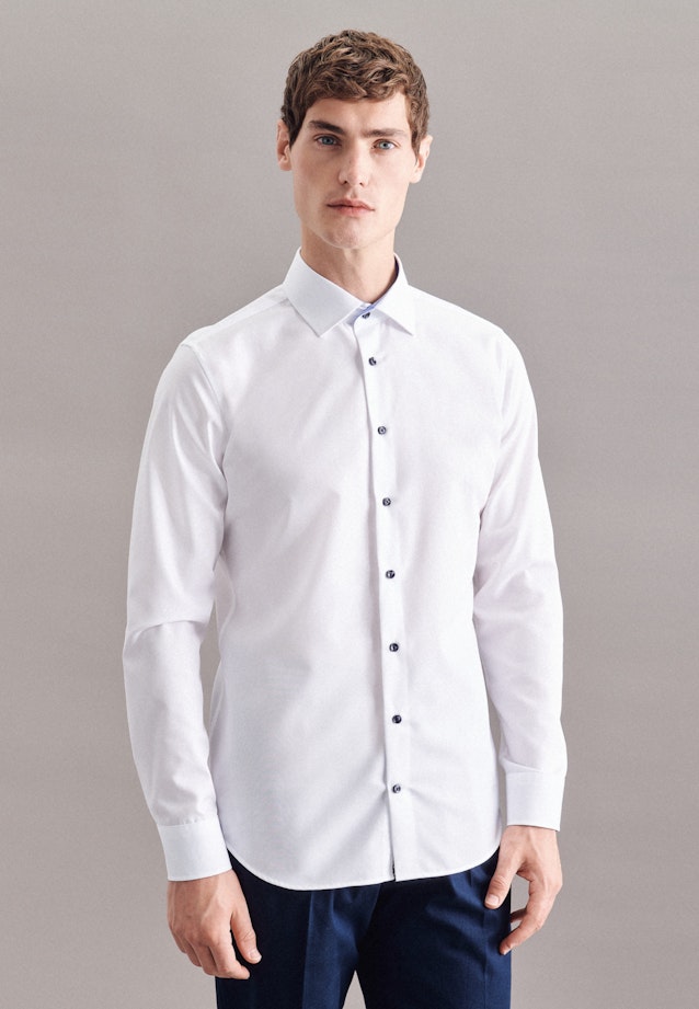 Shaped Chemise Business Uni in Blanc |  Seidensticker Onlineshop
